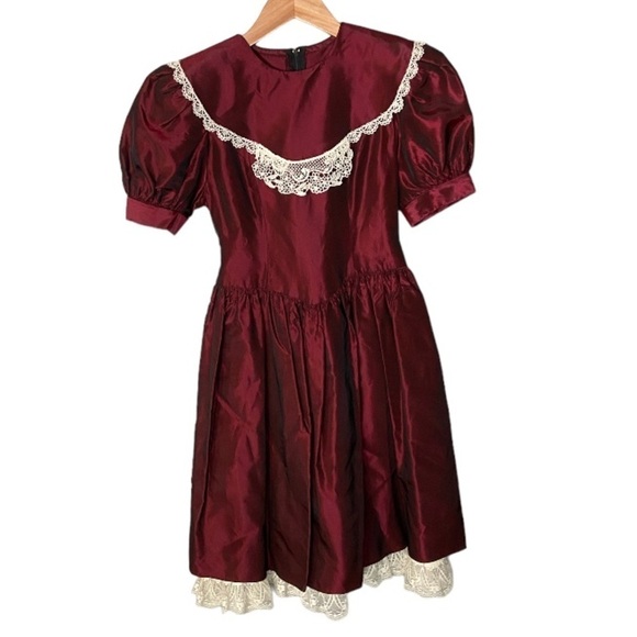 GUNNE SAX Vintage Scarlet Puff Sleeve Mini Dress - Picture 1 of 15